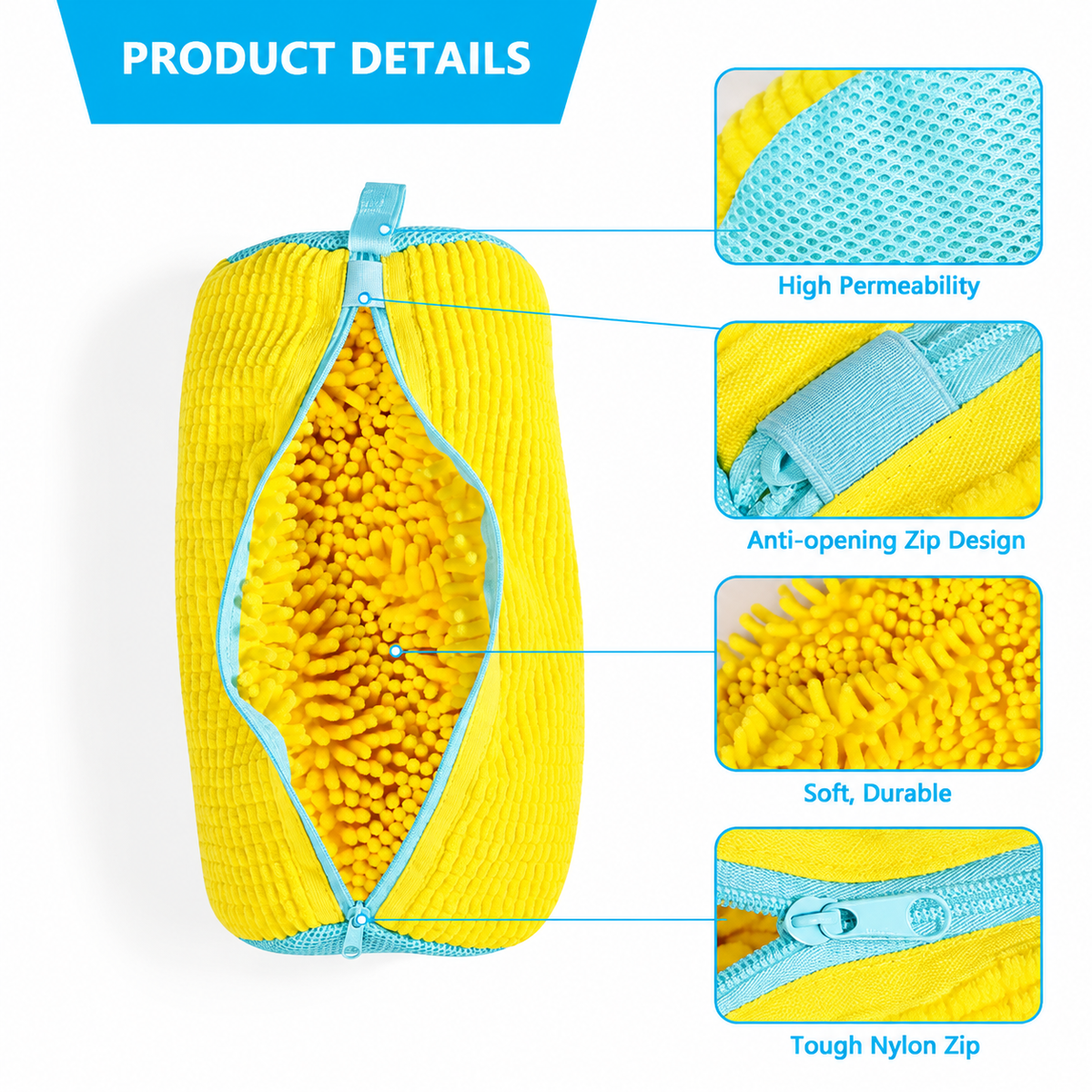WashPair Chenille Shoe Bag